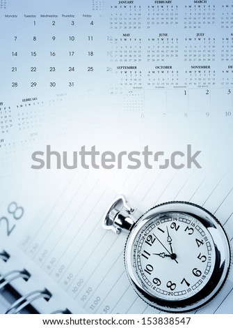 Pocket watch and calendar composite