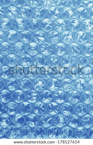 Closeup of plastic bubble wrap