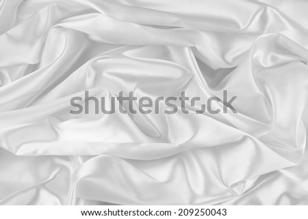 Closeup of ripples in silk fabric