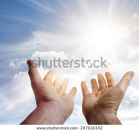 Hands reaching for the sky