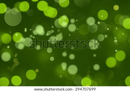 Abstract blurred green circles background