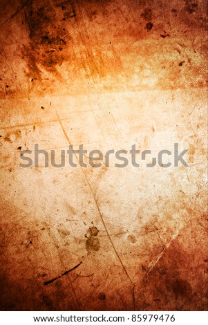 Closeup of rough brown grunge vertical background. Copy space