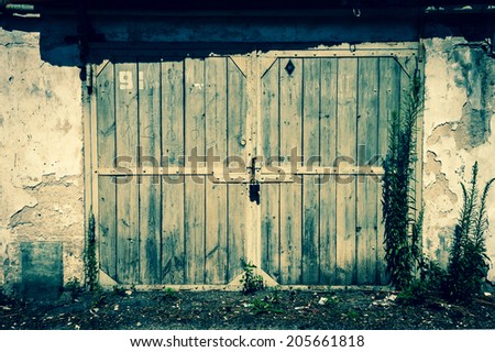 old garage gate