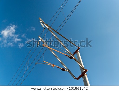 Railway overhead contact system 25 kV 50 Hz