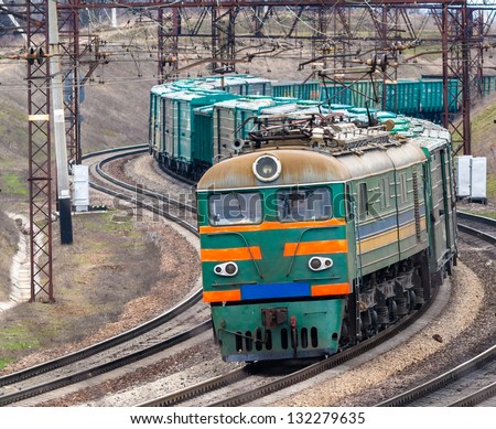 Heavy electric freight train in Ukraine Heavy electric freight train in Ukraine