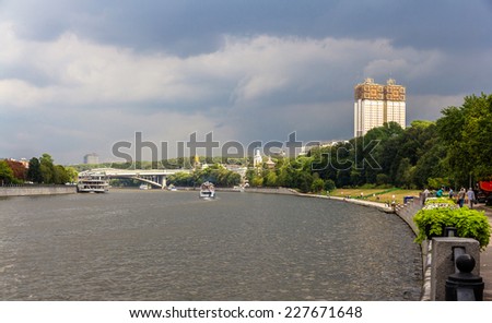 Moscow river in Sparrow Hills - Russia