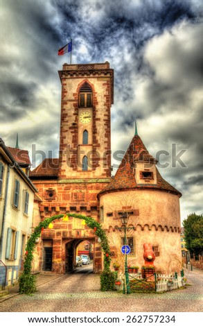 The tower of the castle (La tour du chateau) in Wasselonne - Alsace, France
