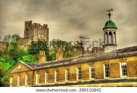 View of Windsor Castle over St George\'s School - England