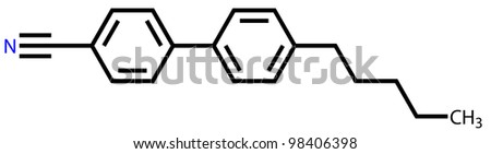 Twisted nematic liquid crystal molecule structural formula