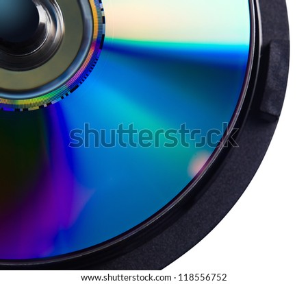 Box with dvd disks , isolated on a white background , saved clipping path
