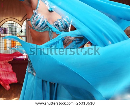 Belly dance in east clothing