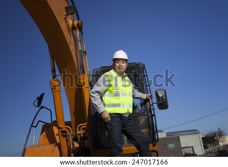 Portrait of construction worker standing on a construction site