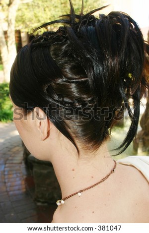 Wedding female hair styling