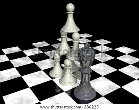 3d generated chess set