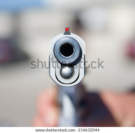 Image of gun barrel closeup