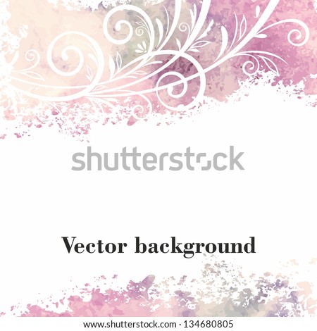 Watercolor floral background Grunge floral pattern Watercolor floral background Grunge floral pattern
