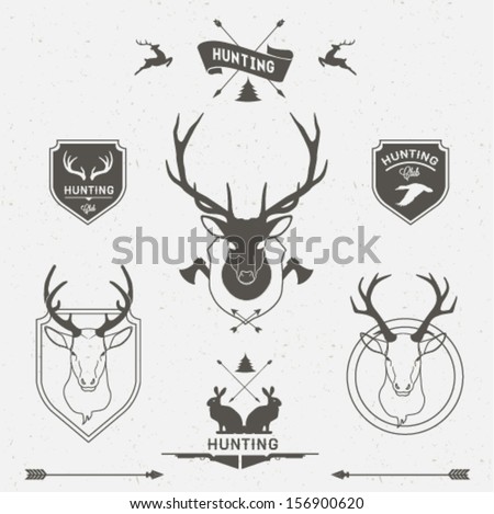 Hunting labels set Hunting labels set