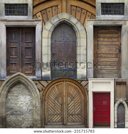 old entrance gates - old doors