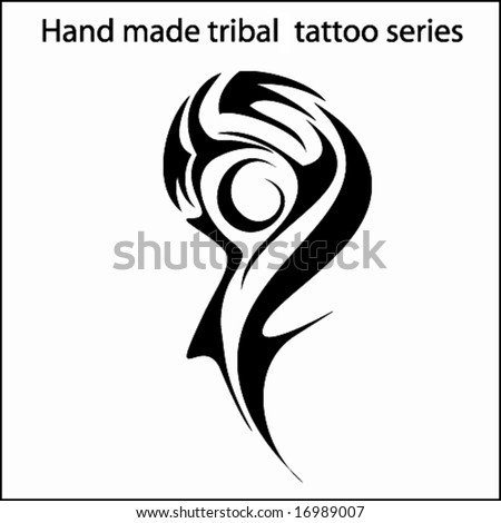 stock vector Hand made tribal tattoo