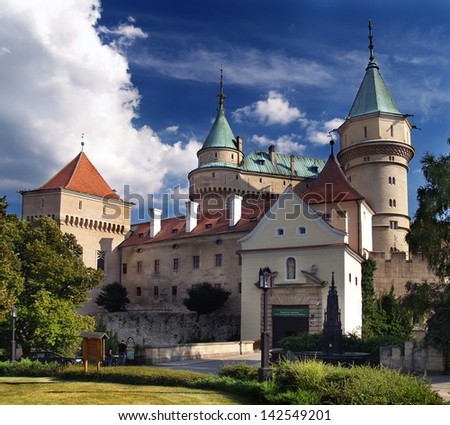 Famous Bojnice Castle. This romantic castle is located in Bojnice town, Slovakia. Many attractions can be seen there including Museum, Night Tours, Festivals, Weddings, and much more.