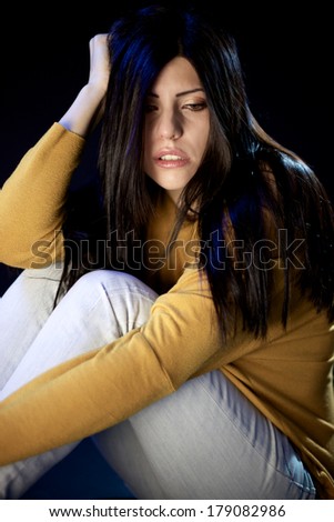 Woman ready to cry after abuse and betray
