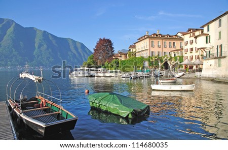 the Village of Lenno at Lake Como,italian Lake District,Italy