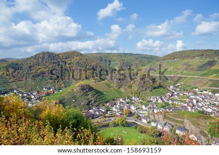 Wine Village of Mayschoss in Ahr Valley near Bad Neuenahr,Rhineland-Palatinate,Germany