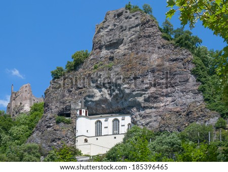 the famous Church in the Rock,local Landmark of Idar-Oberstein,Germany