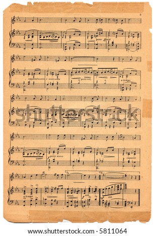 Old sheet music circa 1920.