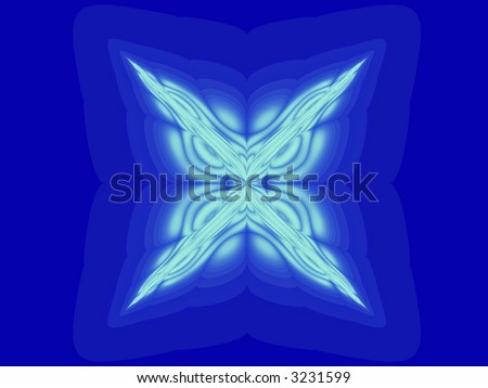 Blue ornament on blue background