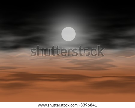 Desert Night Landscape