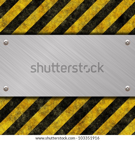 metal banner with place for text