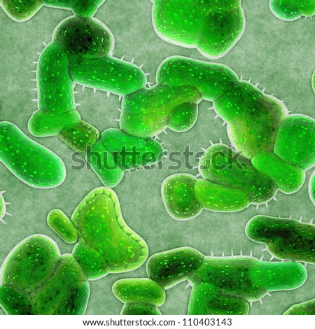 green bacteria cells background
