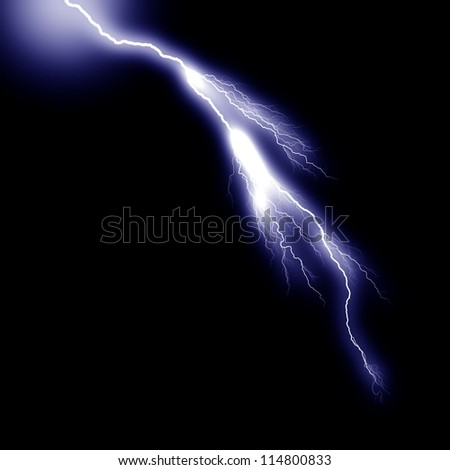 blue thunder on black background
