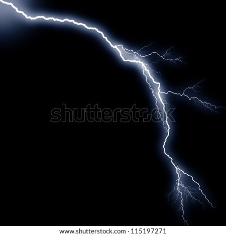 blue thunder on black background