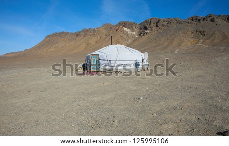traditional dwelling of Mongolian nomadic yurt, a safe haven in a harsh climate