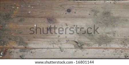 Old wooden board dirty and rotten