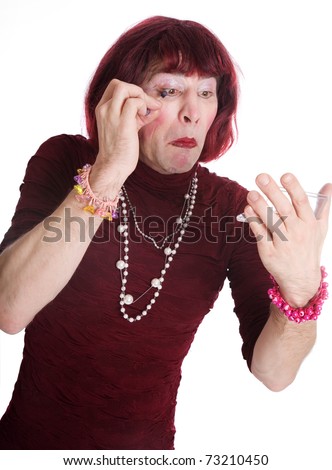 Man Dressed as Woman