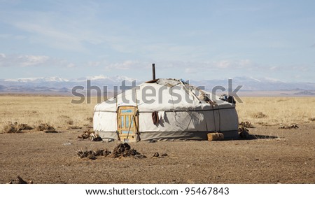 traditional dwelling of Mongolian nomadic yurt, a safe haven in a harsh climate