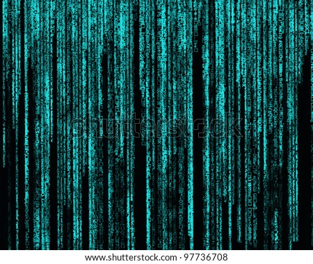 Matrix Letter code by the long blue.