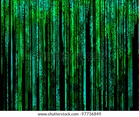Matrix Letter code by the long green.