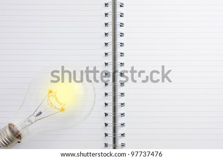 notebook is light. The new thinking and ideas.