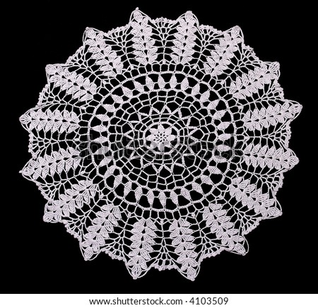 Poland bobbin lace background, traditional floral design