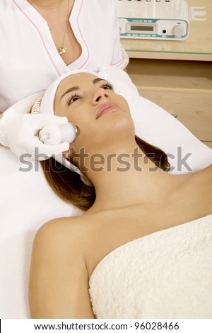 Laser hair removal in professional beauty studio. beauty parlor