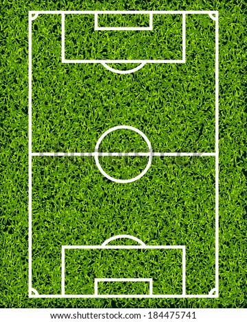 Realistic Textured Grass Soccer Field