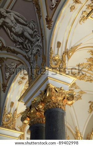 Decoration of main Staircase of the Winter Palace, Saint Petersburg, Russia