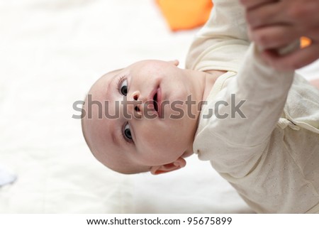 It is gymnastics for baby at home