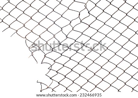 hole in the corner of mesh wire fence