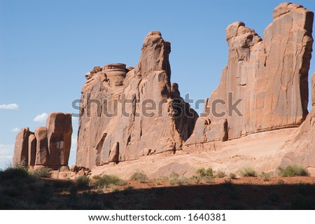 Sandstone Fins in the Park Avenue Area at Arches National Park