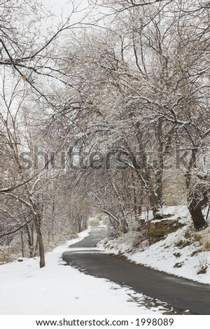 Winter Trail in Duck Pond Park, Grand Junction, Colorado